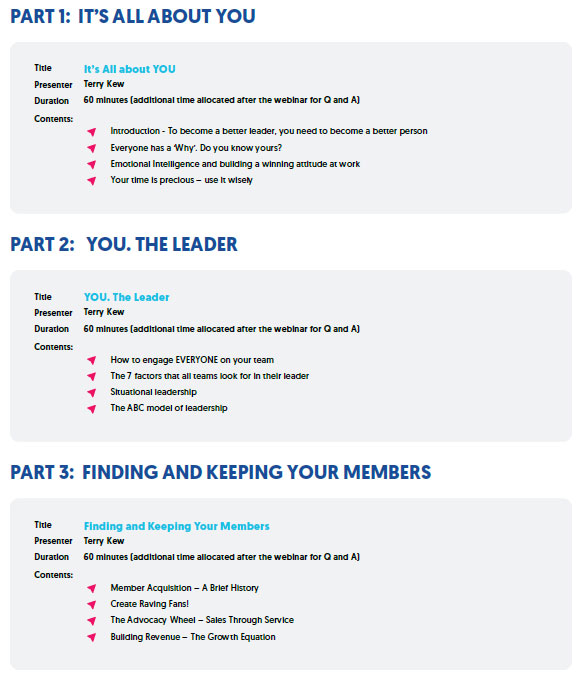 X-Factor Leadership - Club Leadership Three-Part Webinar Series